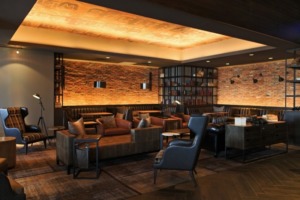 Seating area in low lighting