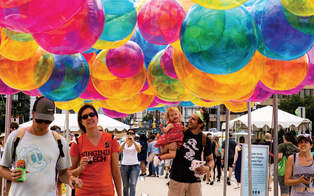 People enjoying Artscape, the nation’s largest free outdoor arts festival.