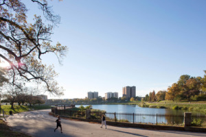 A view of the reservoir in Druid Hill Park in Baltimore.
