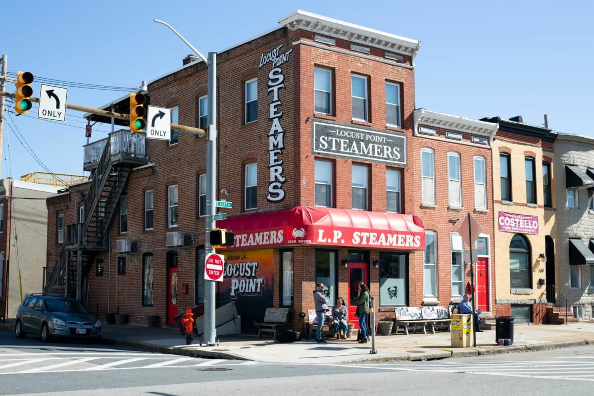 Exterior of lp steamers in locust point.