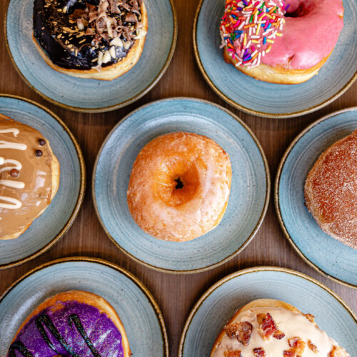 plates with donuts on them