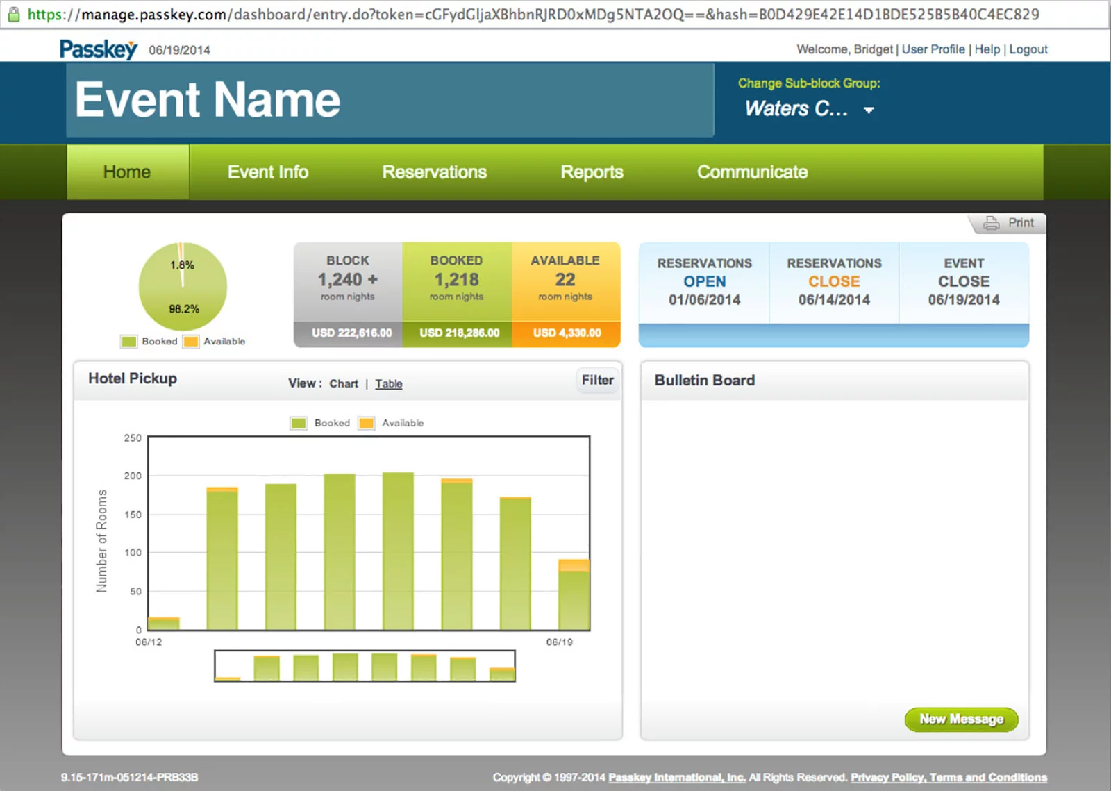 Cvent Passkey screenshot