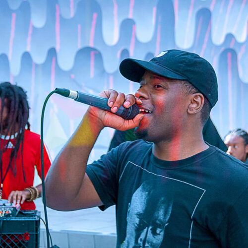 Musical performance at light city in Baltimore.