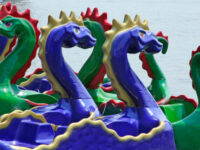 Chessie Paddle Boats and the Electric Boats, Pirate Ships of Baltimore, in Baltimore’s Inner Harbor