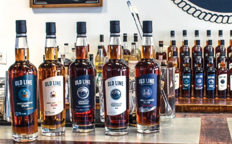 Bottles of whiskey from Old Line