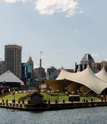 MECU as seen from Baltimore's Inner Harbor.