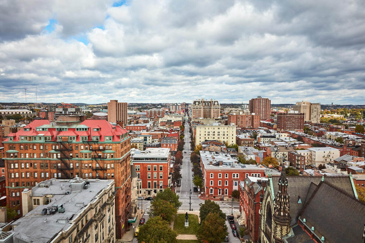 View of Baltimore's city skyline.
