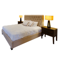 Bed and nightstands
